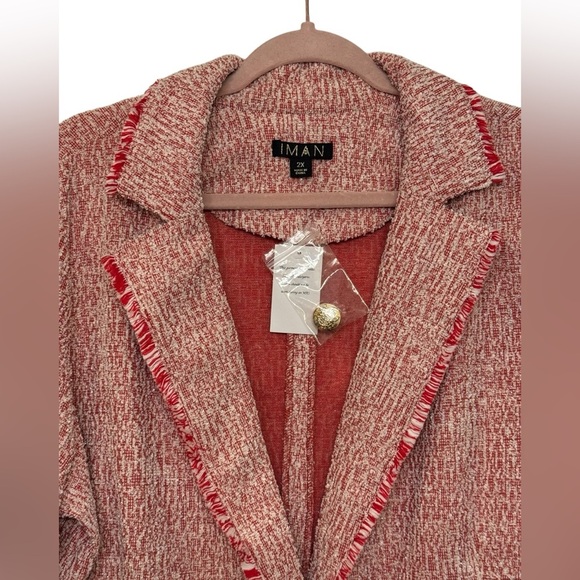 IMAN Global Chic Boucle Blazer 2X - Picture 4 of 8